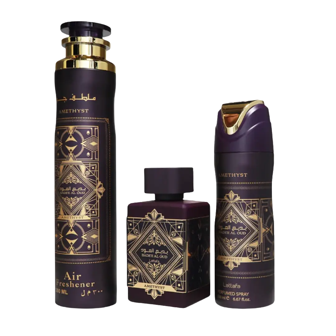 Lattafa Badee Al Oud Amethyst Gift Set Lattafa Pakistan Lattafa Badee Al Oud Amethyst Gift Set Lattafa Pakistan