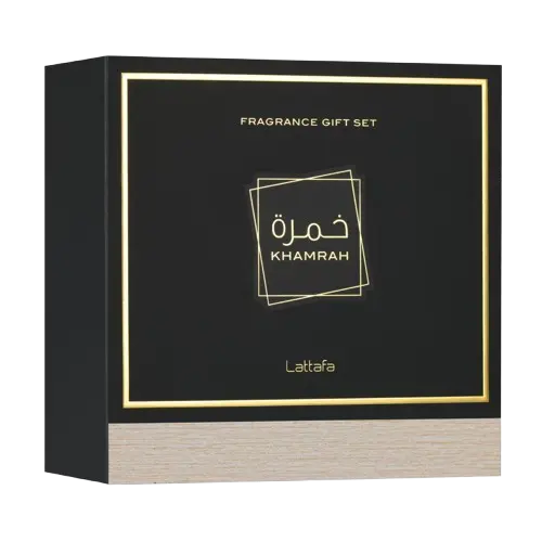 Lattafa Khamrah Gift Set with Hair Mist 3 Pcs 