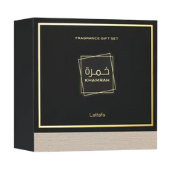 Lattafa Khamrah Gift Set with Hair Mist 3 Pcs 